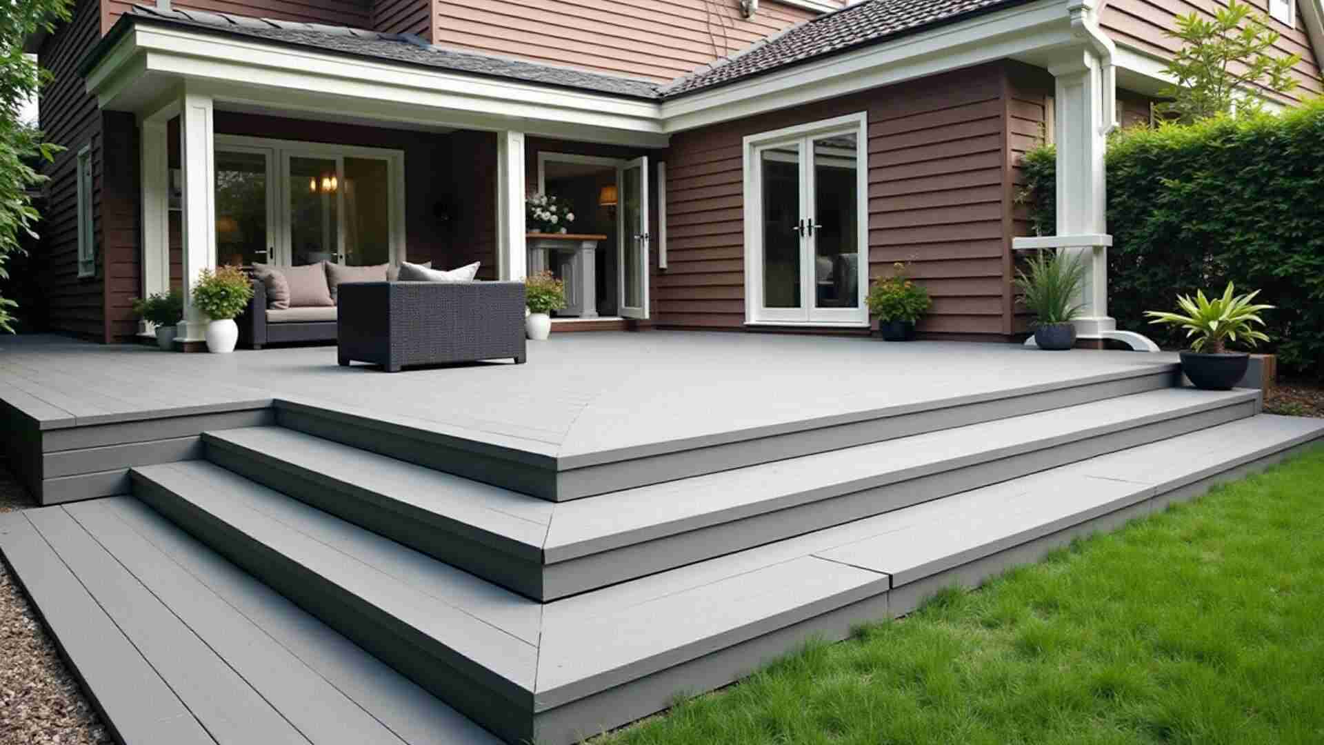 Terrasse composite moderne Seine-et-Marne - installation professionnelle