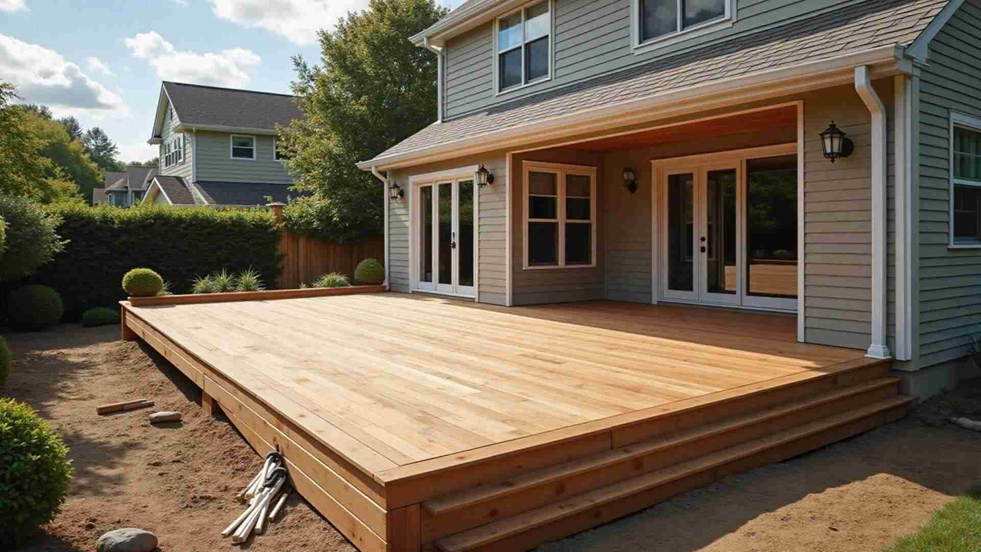 Rénovation terrasse bois Seine-et-Marne 77 - entretien et réfection